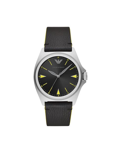 Montre Mixte en Cuir noire