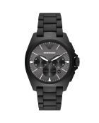 Montre Chronographe Mixte en Acier noire