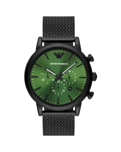 Montre Chronographe Mixte en Métal noire