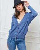 Gilet en Cachemire mélangé Gino indigo