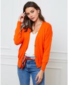 Gilet en Cachemire mélangé Gino orange