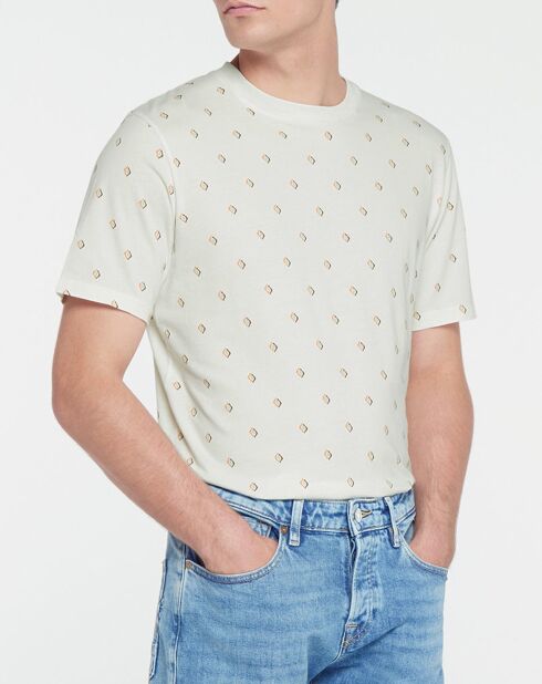 T-Shirt Microprint blanc