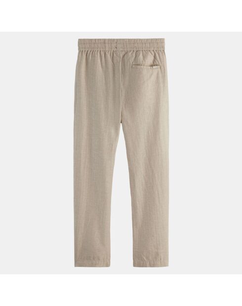 Pantalon en Coton Bio & Lin Warren Tapered beige