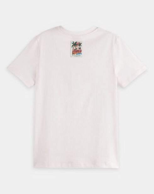 T-Shirt 100% Coton Bio Patch rose pâle
