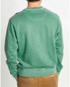 Sweat col rond Planet vert