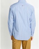 Chemise Regular Fit Baton rayée bleu clair