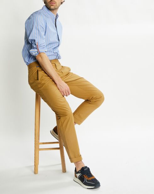 Chemise Regular Fit Baton rayée bleu clair