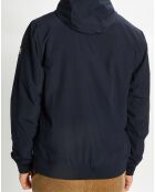 Blouson technique à capuche bleu marine