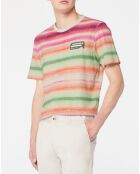 T-Shirt rayé multicolore