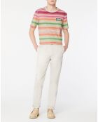 T-Shirt rayé multicolore