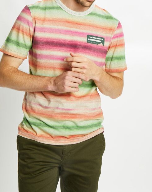 T-Shirt rayé multicolore