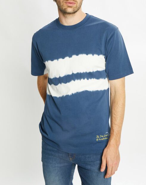 T-Shirt Ample 100% Coton Bio Tie & Dye bleu