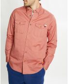 Chemise Regular Fit Western Washed rouge moyen