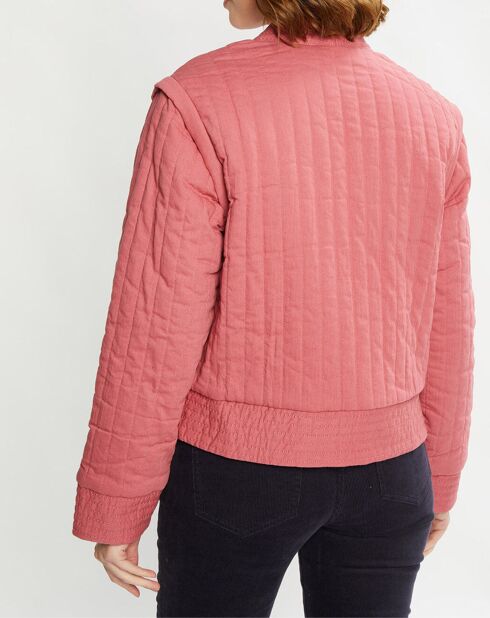 Veste Réversible Quilted noir/rose