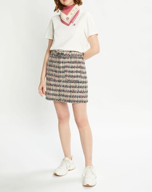 Jupe en Tweed à rayures multicolore