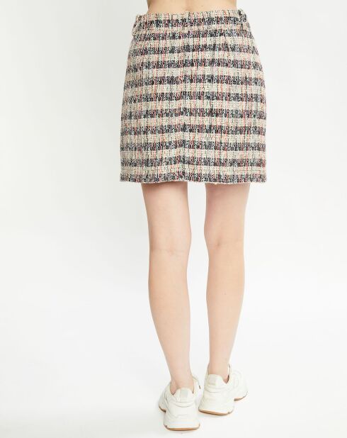 Jupe en Tweed à rayures multicolore