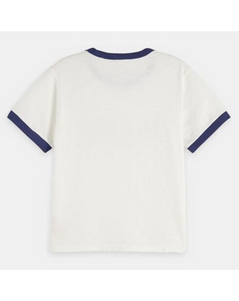 T-Shirt 100% Coton Bio 70's Graphic blanc