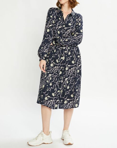 Robe Chemise Cosmos bleu nuit/violet