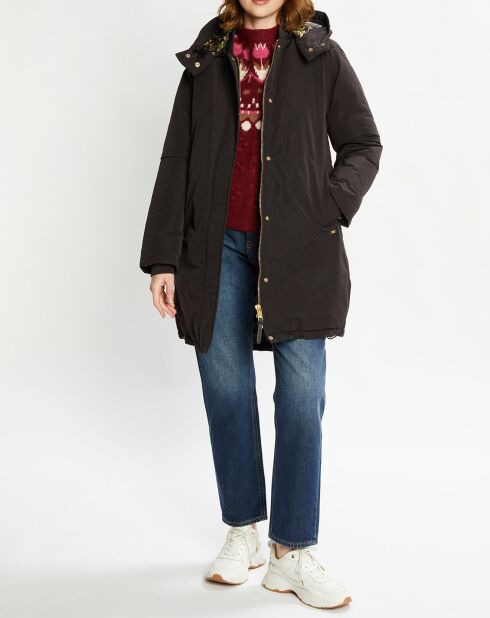 Parka Imperméable à capuche noire