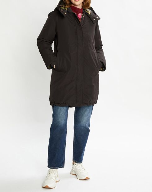 Parka Imperméable à capuche noire
