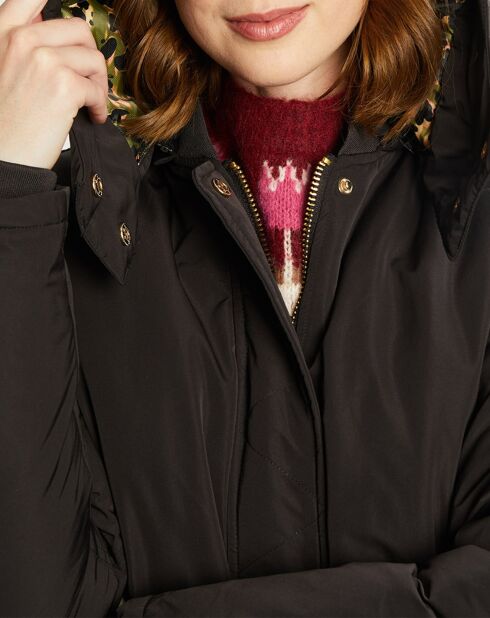 Parka Imperméable à capuche noire