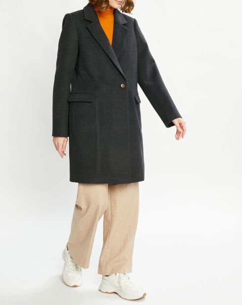 Manteau droit en Laine mélangée Tailor anthracite