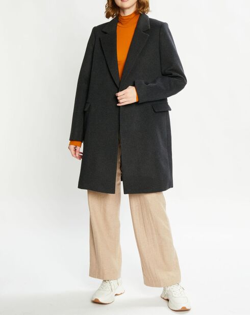Manteau droit en Laine mélangée Tailor anthracite