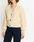 Gilet Fuzzy écru