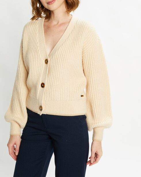 Gilet Fuzzy écru