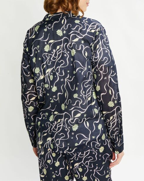 Chemise Regular Fit imprimée bleu nuit/violet