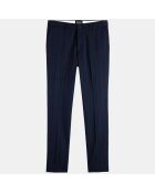 Pantalon Chino Slim Fit rayé bleu/rouge