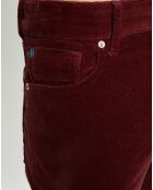 Pantalon Slim Fit en Coton Bio mélangé Velours Milleraies Ralston Corduroy bordeaux