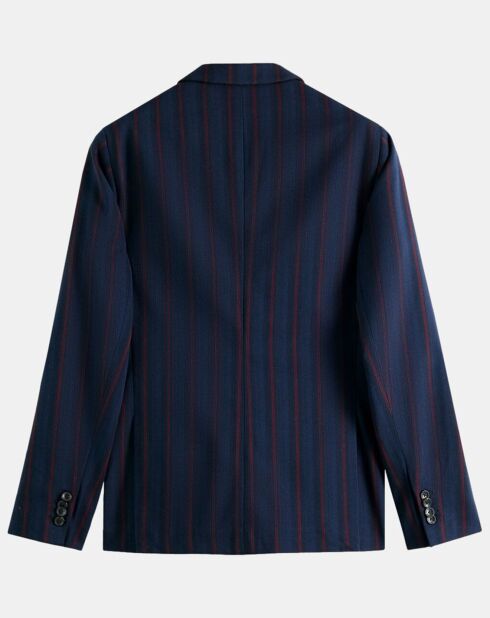 Veste 2 boutons rayée bleu/rouge