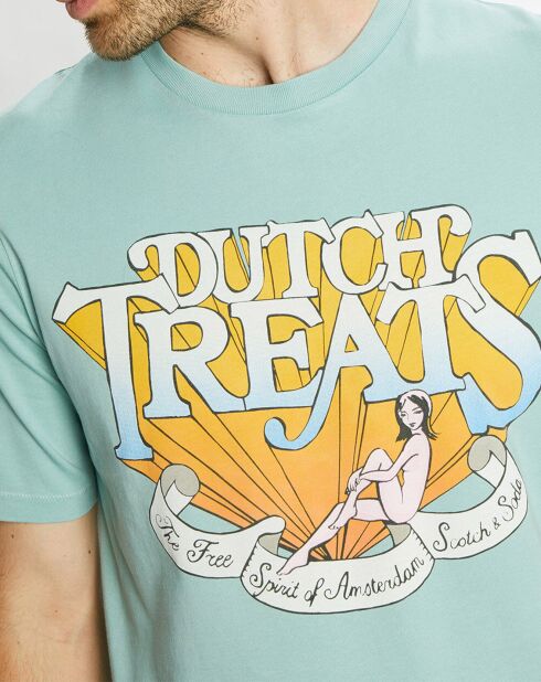 Ditch Treats T-shirt van 100% biologisch katoen turkooisblauw