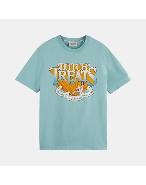 Ditch Treats T-shirt van 100% biologisch katoen turkooisblauw