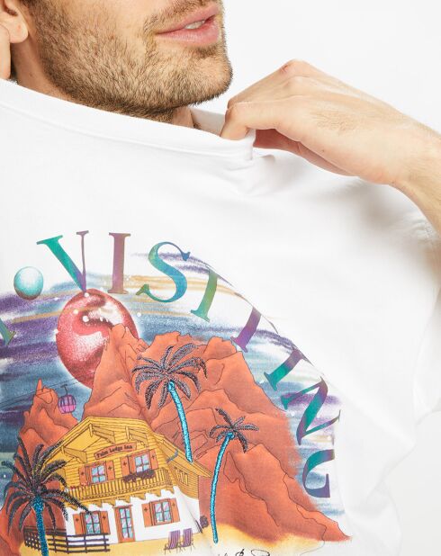 T-Shirt Space Artwork blanc