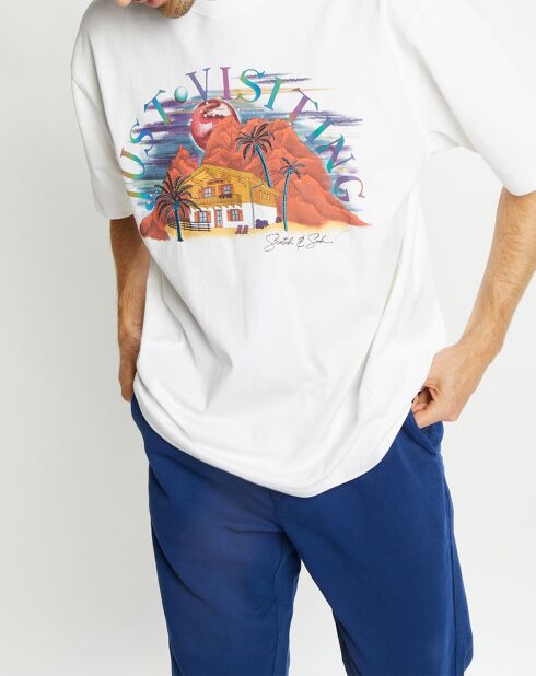 T-Shirt Space Artwork blanc