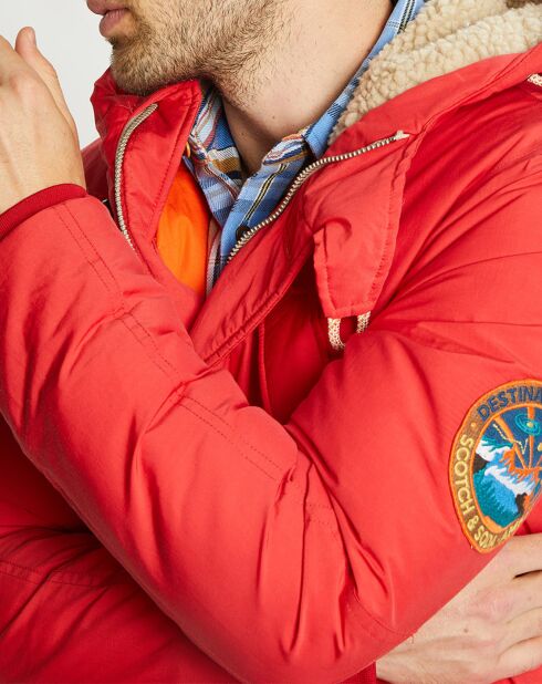 Parka Padded Patch rouge