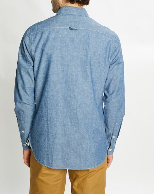 Chemise Regular Fit en Chambray bleu clair