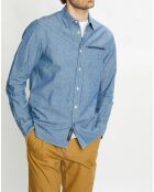 Chemise Regular Fit en Chambray bleu clair