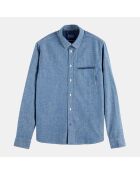 Chemise Regular Fit en Chambray bleu clair