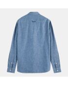 Chemise Regular Fit en Chambray bleu clair