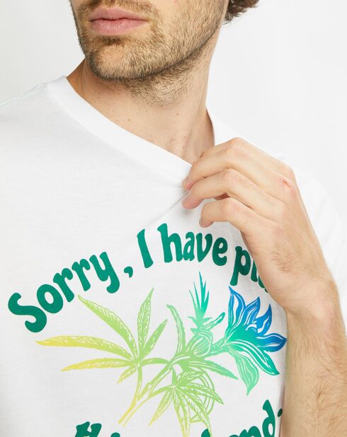 T-Shirt Plantes blanc