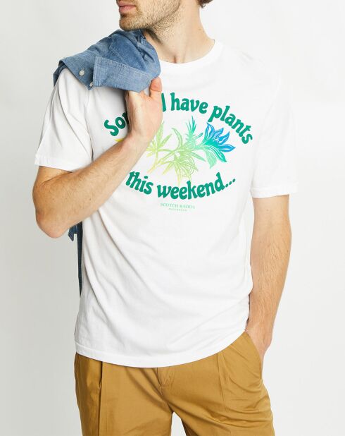 T-Shirt Plantes blanc