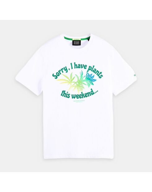 T-Shirt Plantes blanc