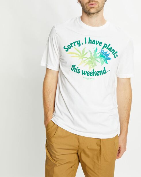 T-Shirt Plantes blanc