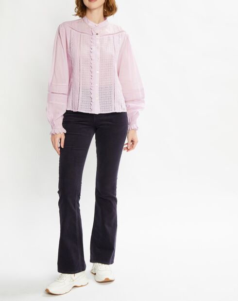 Pantalon en Velours Milleraies bleu foncé
