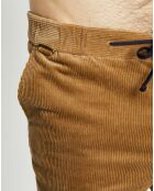 Pantalon Slim Fit en Velours côtelé Warren Corduroy camel