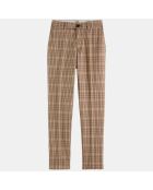 Pantalon Slim Fit à carreaux beige/marron