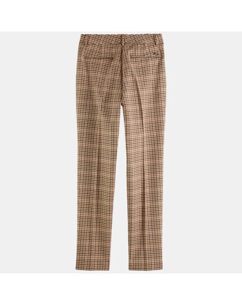 Pantalon Slim Fit à carreaux beige/marron